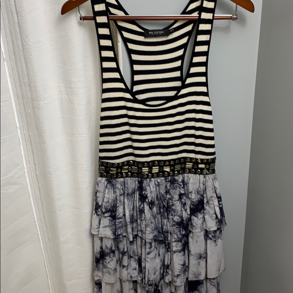 MM Couture (Miss Me) Striped Tie Dye Dresss